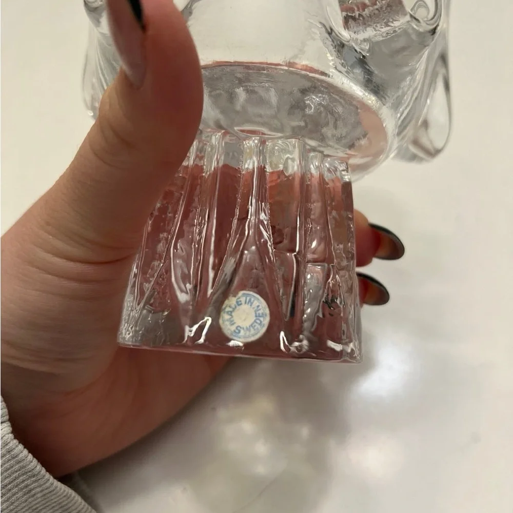 Swedish Sunflower Crystal Votive Holder